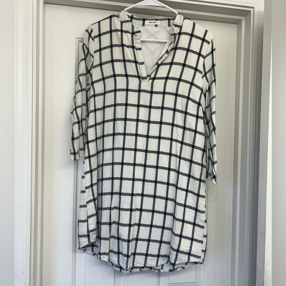 Women’s Checkered Shirt Dress